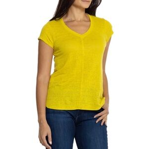 Tahari | Linen V-Neck Top